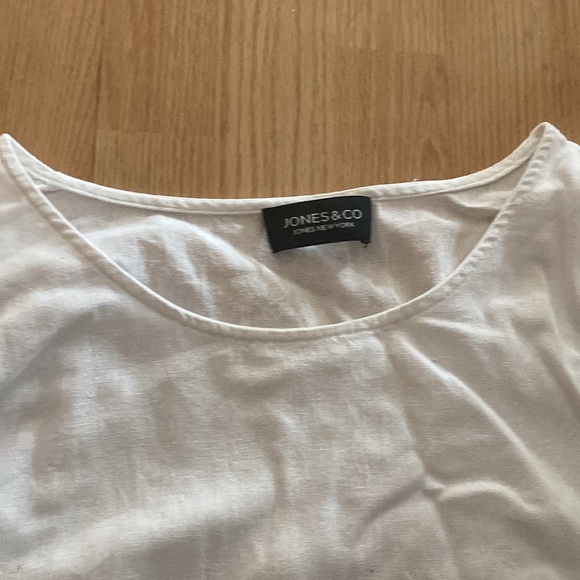 Preowned women’s Jones&Co  linen blend top 1 X tall - Picture 5 of 6